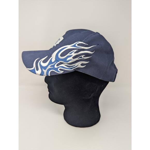 Vintage 90s NHL Toronto Maples Leafs Blue Flames ANNCO Hat - Picture 2 of 9